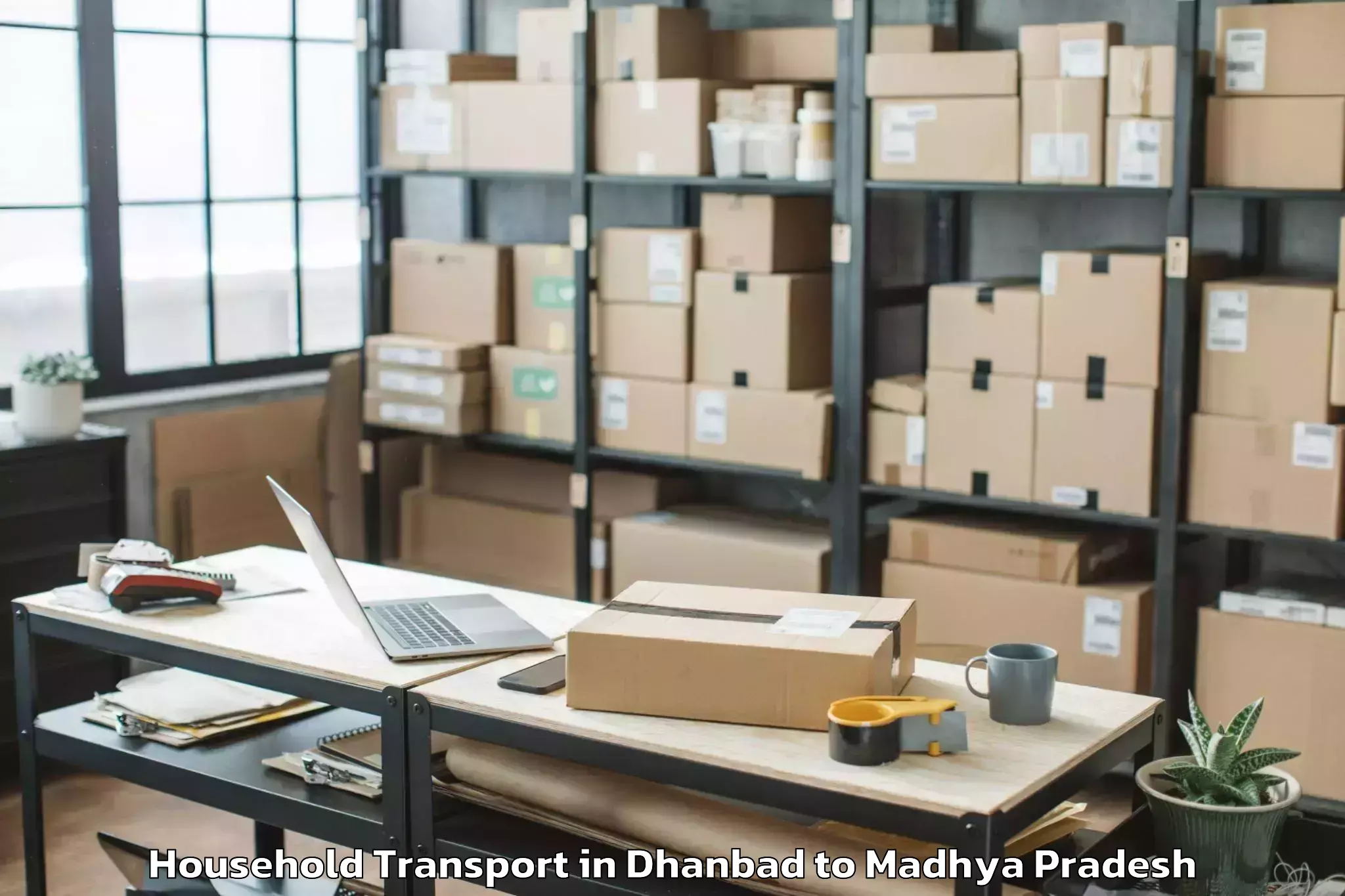 Reliable Dhanbad to Mungaoli Household Transport